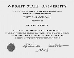 Dan Dorrough; Documents BS Physics Wright State